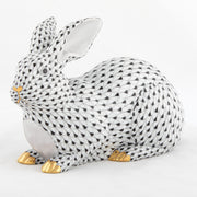 Herend Large Lying Bunny Figurines Herend Black 