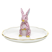 Herend Bunny Ring Holder Figurines Herend Raspberry (Pink) 