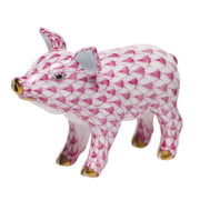 Herend Little Pig Standing Figurines Herend Raspberry (Pink) 