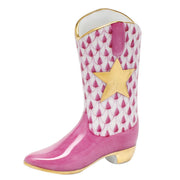 Herend Cowboy Boot Figurines Herend Raspberry (Pink) 
