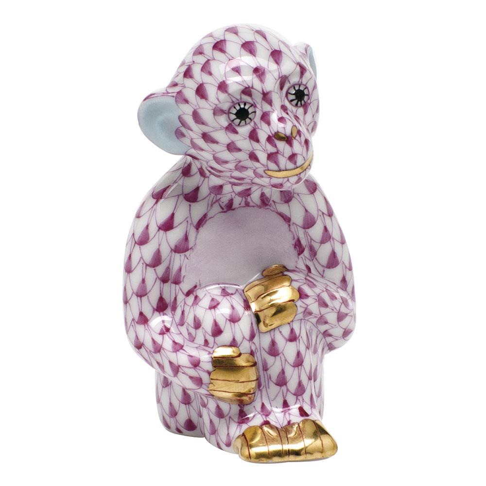 Herend Little Monkey Figurines Herend Raspberry (Pink) 