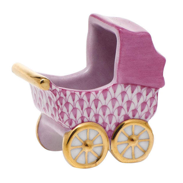 Herend Baby Carriage Figurines Herend Raspberry (Pink) 