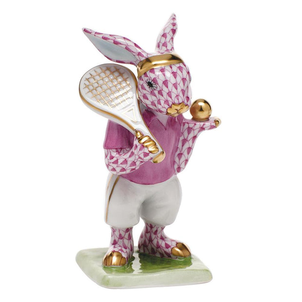 Herend Tennis Bunny Figurines Herend Raspberry (Pink) 