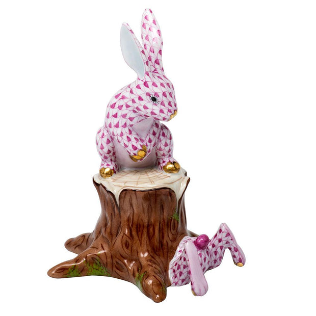 Herend Down The Rabbit Hole Figurines Herend Raspberry (Pink) 