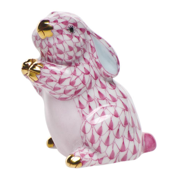 Herend Pudgy Bunny Figurines Herend Raspberry (Pink) 