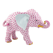 Herend Roaming Elephant Figurines Herend Raspberry (Pink) 