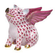 Herend When Pigs Fly Figurines Herend Raspberry (Pink) 