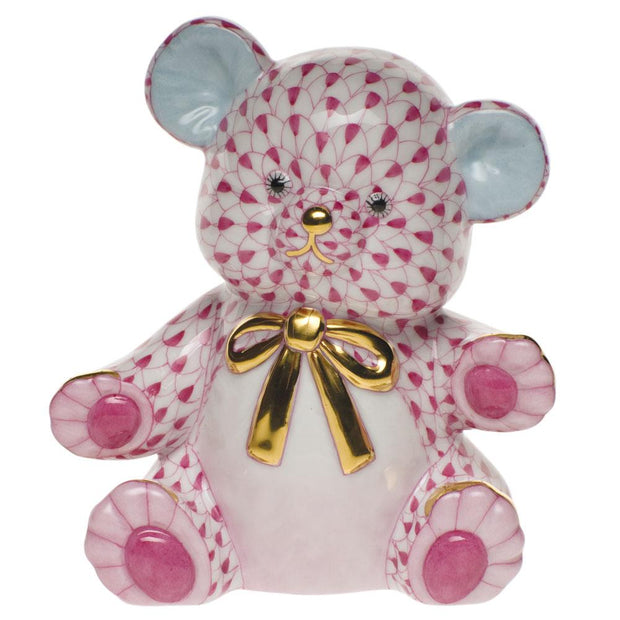 Herend Teddy Bear Figurines Herend Raspberry (Pink) 