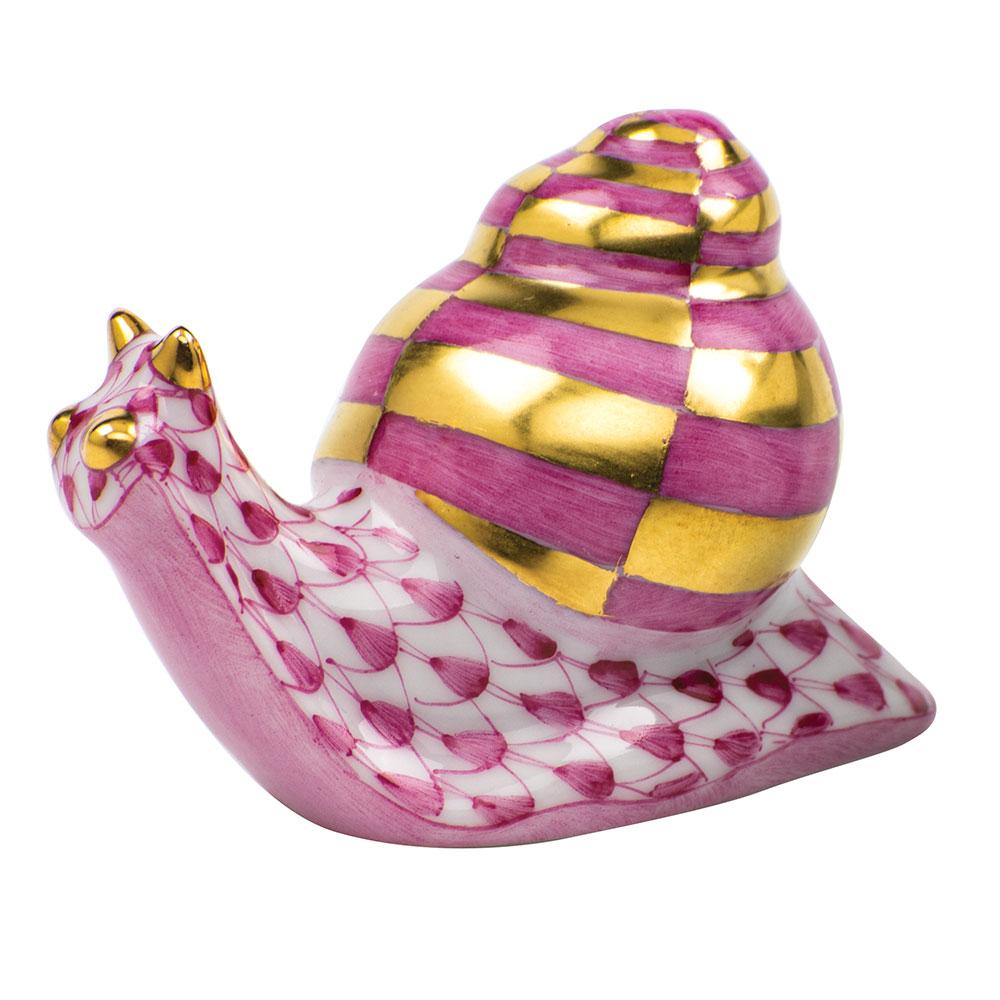 Herend Baby Snail Figurines Herend Raspberry (Pink) 