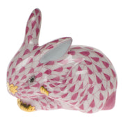 Herend Small Scratching Bunny Figurines Herend Raspberry (Pink) 