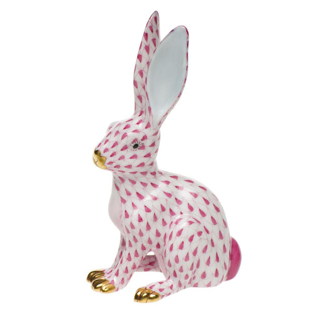 Herend Jack Rabbit Figurines Herend Raspberry (Pink) 