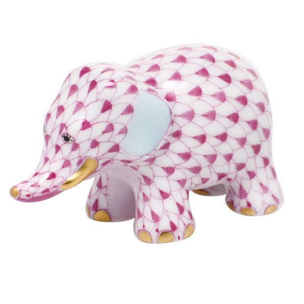 Herend Little Elephant Figurines Herend Raspberry (Pink) 