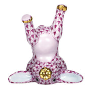 Herend Handstand Bunny Figurines Herend Raspberry (Pink) 