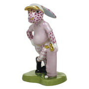 Herend Golf Bunny Figurines Herend Raspberry (Pink) 
