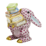 Herend Scholarly Bunny Figurines Herend Raspberry (Pink) 