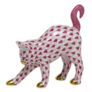 Herend Arched Cat Figurines Herend Raspberry (Pink) 
