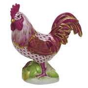 Herend Proud Rooster Figurines Herend Raspberry (Pink) 