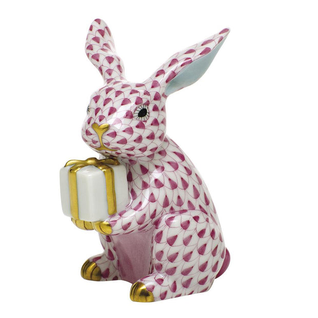 Herend Celebration Bunny Figurines Herend Raspberry (Pink) 