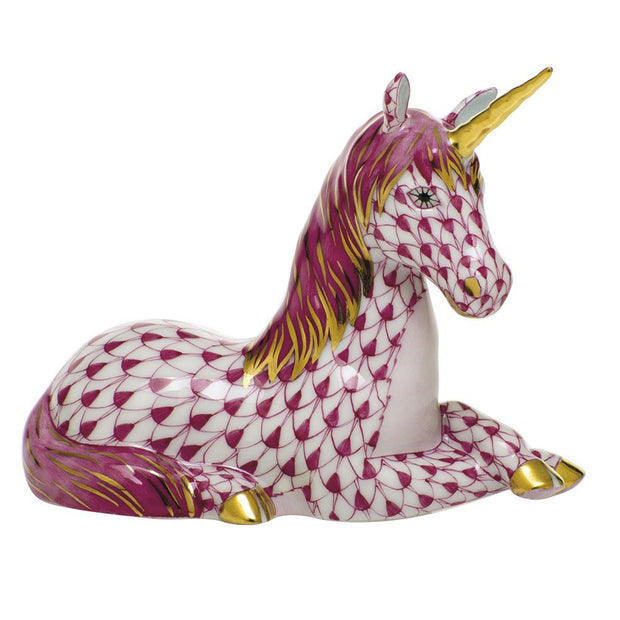 Herend Unicorn Figurines Herend Raspberry (Pink) 