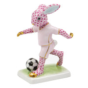 Herend Soccer Bunny Figurines Herend Raspberry (Pink) 