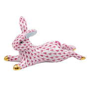 Herend Lounging Bunny Figurines Herend Raspberry (Pink) 
