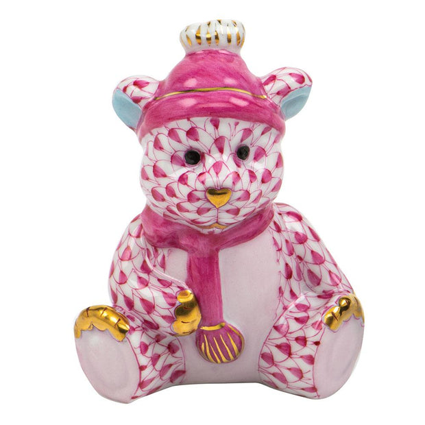 Herend Winter Bear Figurines Herend Raspberry (Pink) 