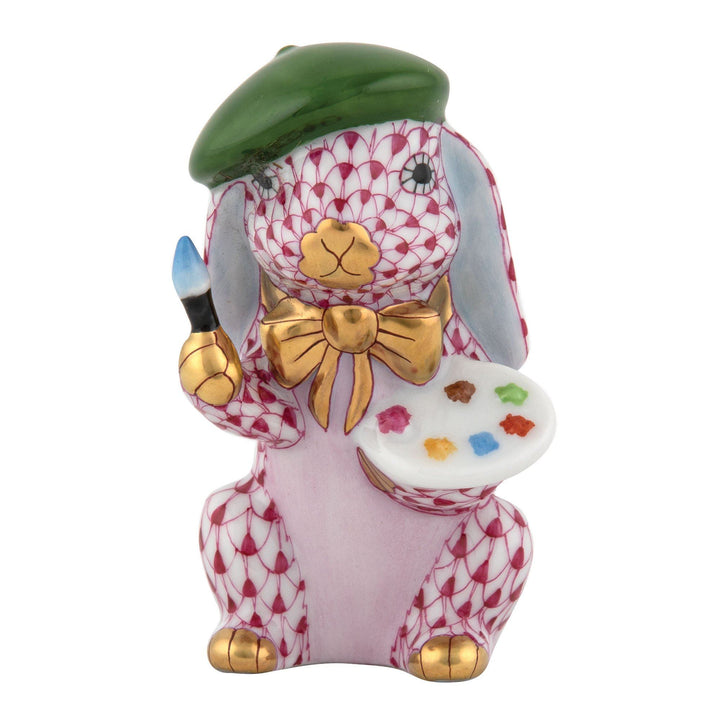 Herend Painter Bunny Figurines Herend Raspberry (Pink) 