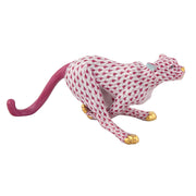 Herend Small Cheetah Figurines Herend Raspberry (Pink) 