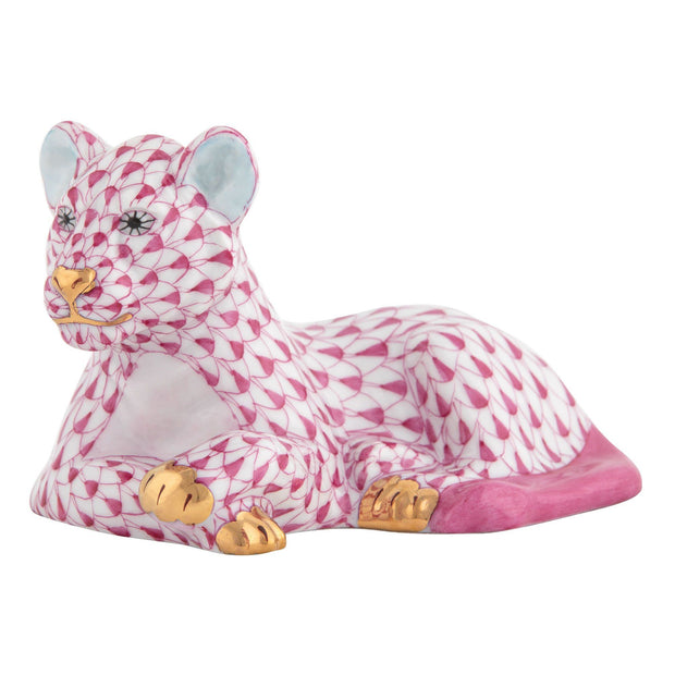 Herend Young Lion Figurines Herend Raspberry (Pink) 