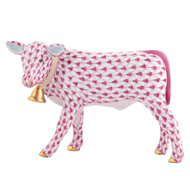 Herend Calf With Bell Figurines Herend Raspberry (Pink) 