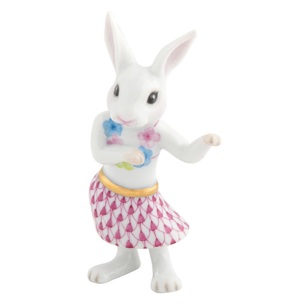 Herend Hula Bunny Figurines Herend Raspberry (Pink) 