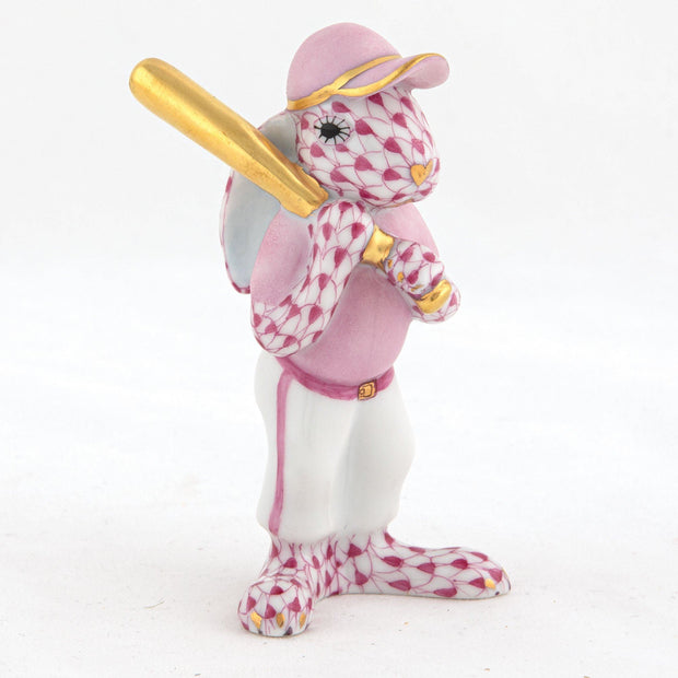 Herend Baseball Bunny Figurines Herend Raspberry (Pink) 