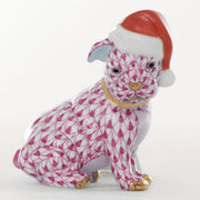 Herend Santa Puppy Figurines Herend Raspberry (Pink) 