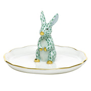 Herend Bunny Ring Holder Figurines Herend Green 