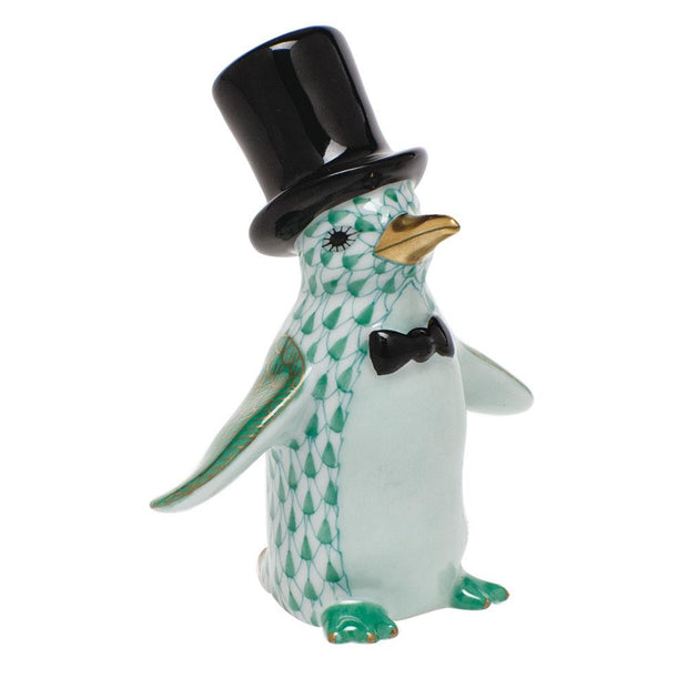 Herend Tuxedo Penguin Figurines Herend Green 
