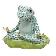 Herend Yoga Frog Figurines Herend Green 