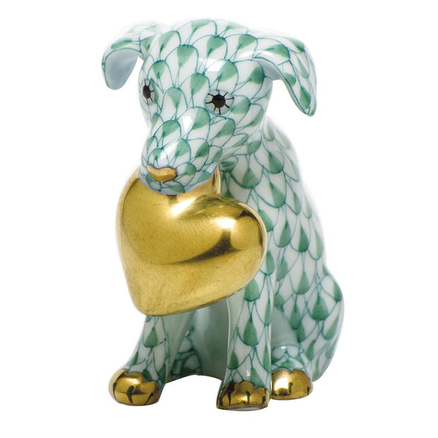 Herend Puppy Love Figurines Herend Green 
