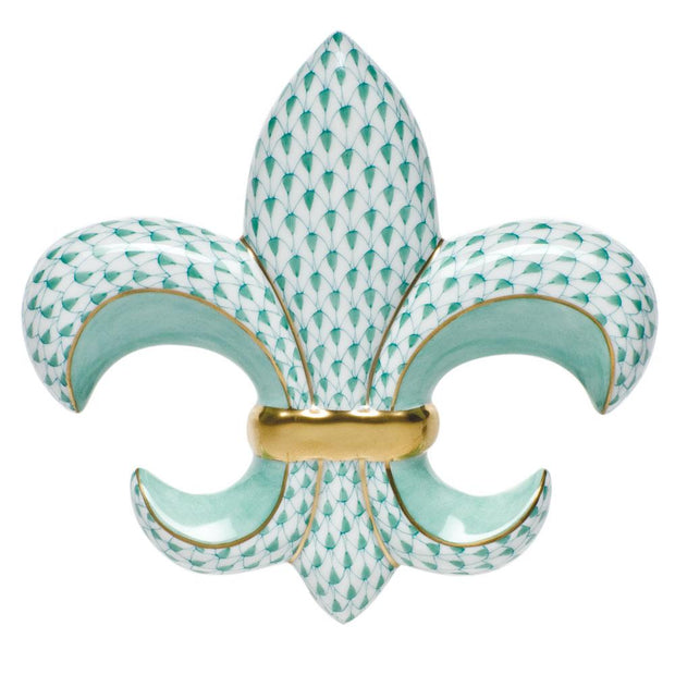 Herend Fleur De Lis Figurines Herend Green 