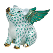 Herend When Pigs Fly Figurines Herend Green 