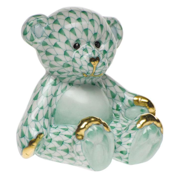 Herend Small Teddy Bear Figurines Herend Green 