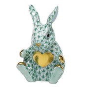 Herend Sweetheart Bunny Figurines Herend Green 