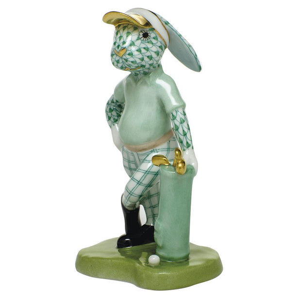 Herend Golf Bunny Figurines Herend Green 