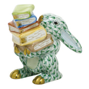 Herend Scholarly Bunny Figurines Herend Green 
