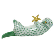 Herend Sea Otter With Starfish Figurines Herend Green 