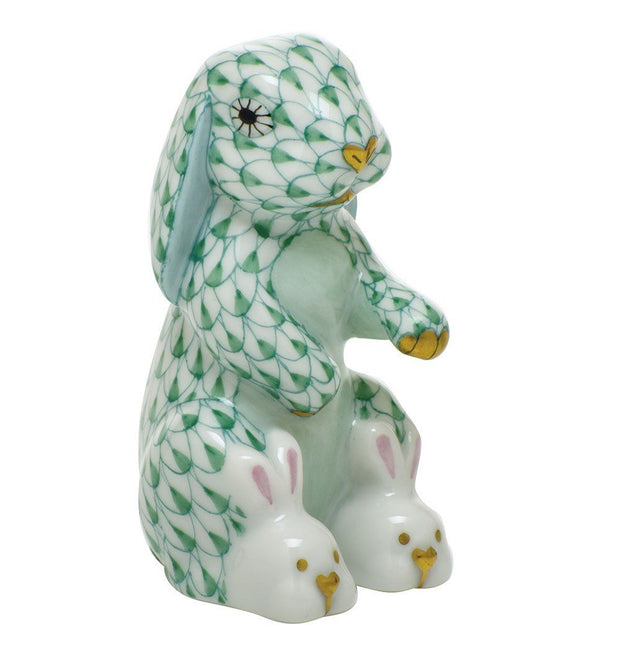 Herend Bunny Slippers Figurines Herend Green 