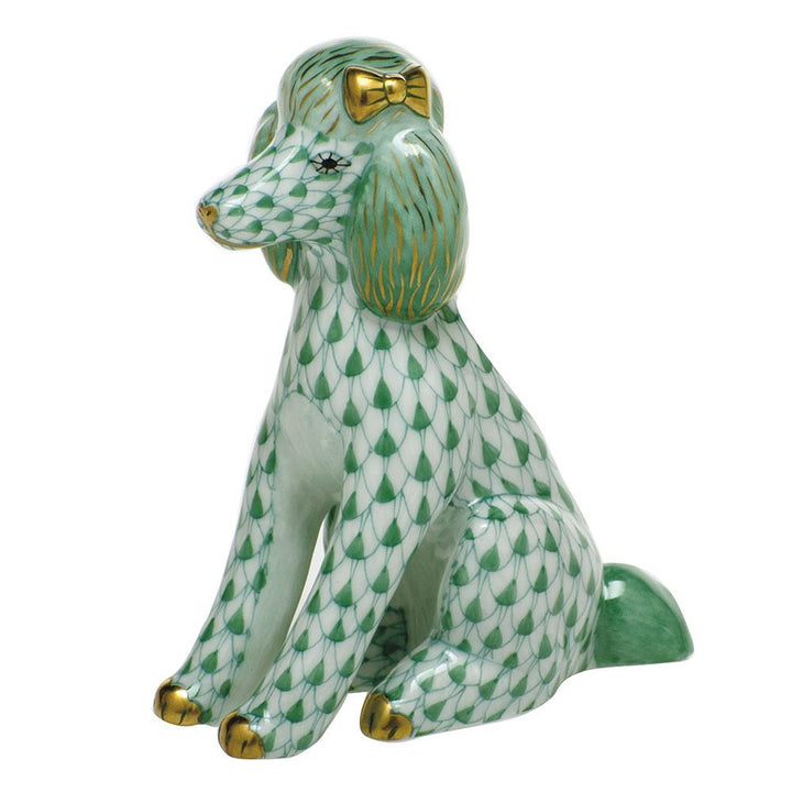Herend Poodle Figurines Herend Green 