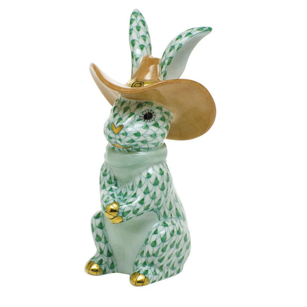 Herend Cowboy Bunny Figurines Herend Green 