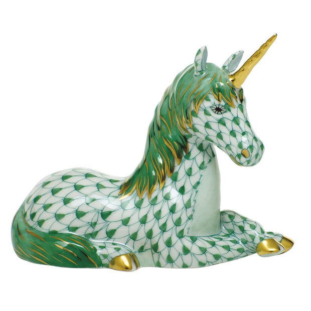 Herend Unicorn Figurines Herend Green 