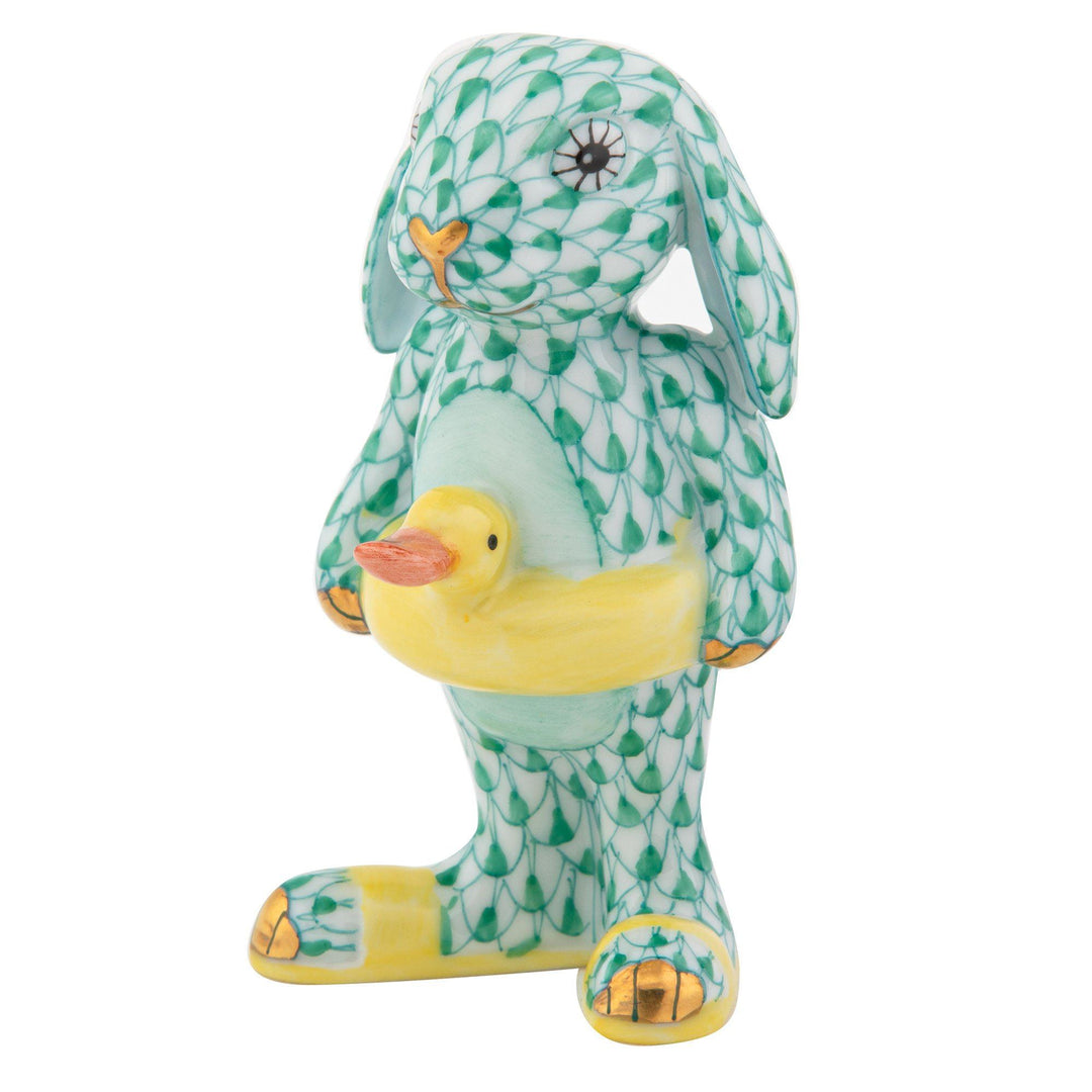 Herend Beach Bunny Figurines Herend Green 
