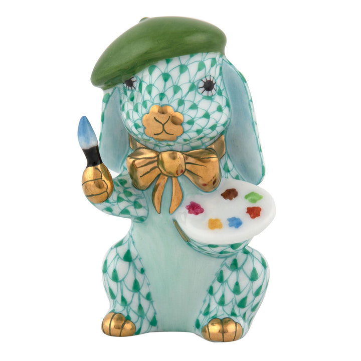 Herend Painter Bunny Figurines Herend Green 